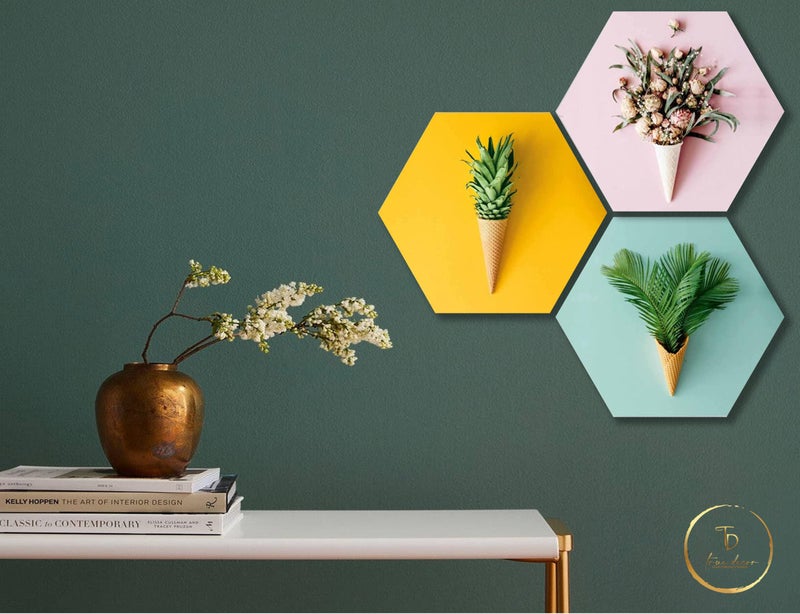 True Decor MDF Wall Decor/Wall Hanging For Home Decoration/Office/Bedroom/Gift ||UV Texture Home Decor Items For Living Room || Set Of 3 Wall Art/Paintings For Home Decoration - Image 2