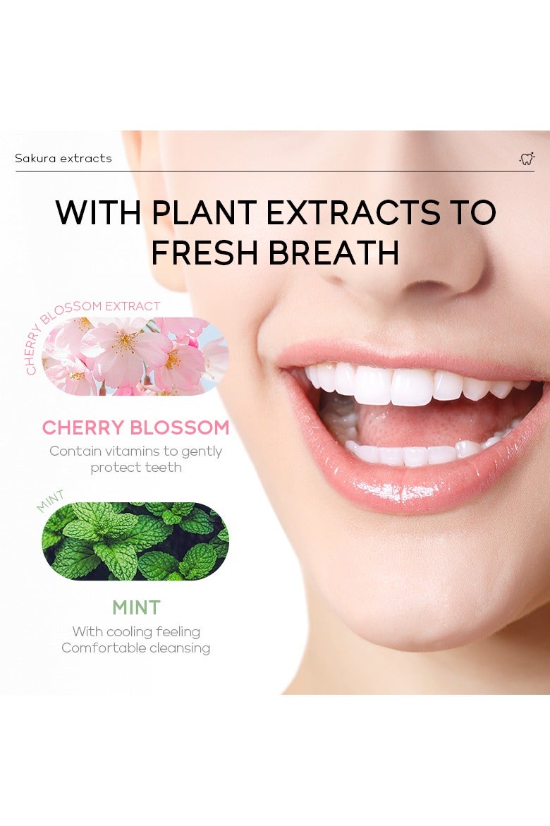 لايكو معجون أسنان ساكورا الياباني لتبييض الأسنان برائحة زهر الكرز - 85 جم - Image 2