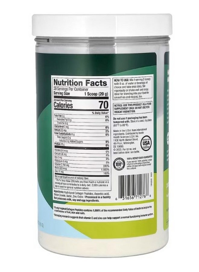 purely inspired Collagen Peptides Unflavored 14.46 oz 410 g - Image 2