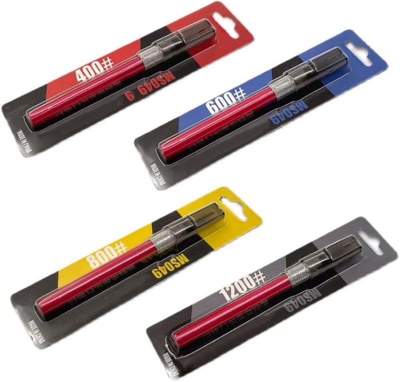 ANSAI Precision File Set for Scale Model Hobbies Tools Plastic Models File File Pen 4006008001200 Grit A Set of 4 A Set of 4 - Image 2