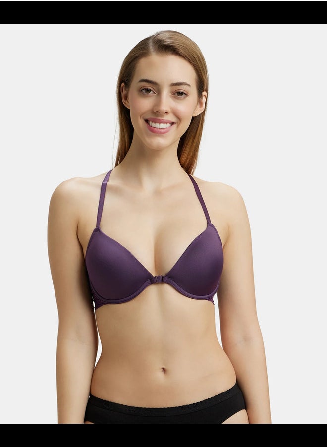 JOCKEY - Jockey 1815 Women's Under-Wired Padded Soft Touch Microfiber Nylon Elastane Stretch Full Coverage Lace Back Styling T-Shirt Bra with Adjustable Straps - Image 1