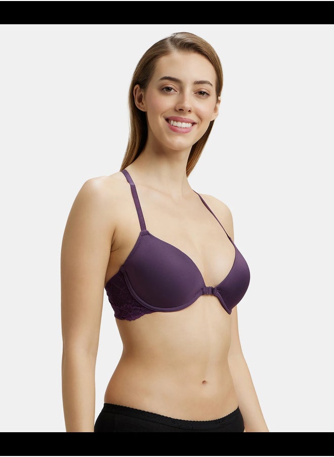 JOCKEY - Jockey 1815 Women's Under-Wired Padded Soft Touch Microfiber Nylon Elastane Stretch Full Coverage Lace Back Styling T-Shirt Bra with Adjustable Straps - Image 1