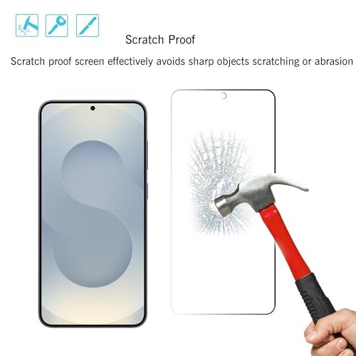 Ailun Glass Screen Protector for Galaxy S25+ / S25 Plus [6.7 Inch] 3Pack+3Pack Camera Lens Tempered Glass Fingerprint Unlock 0.25mm Anti-Scratch Case Friendly Clear-HD[Not for S25/S25 Ultra/S25 Edge] - Image 3