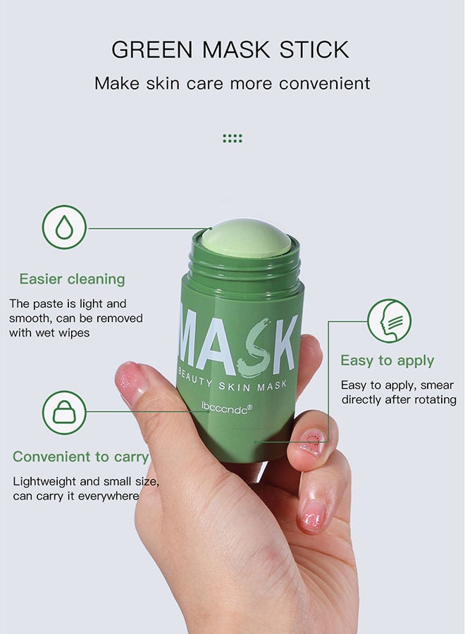 ibcccndc Green Tea Purifying Clay Clean Face Mask, Cleansing Mask Mud Mask for Men and Women, Moisturizing Oil Control Shrink Remove Blackheads, Shrink Pores, Improve Skin Tone 1Pcs - Image 5