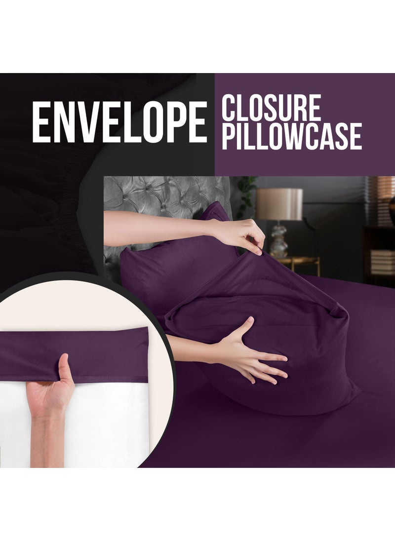 Utopia Bedding Utopia Bedding Queen Pillow Cases - 12 Pack - Envelope Closure - Soft Brushed Microfiber Fabric - Shrinkage and Fade Resistant Pillow Covers Queen Size 20 X 30 Inches (Queen  Purple)  - Image 4