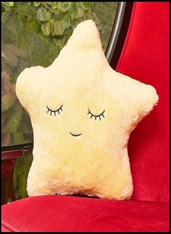 Humpy Hare Soft Plush Star Pillow Toy| Cot Cushion & Playtime Soft Toy for Kids, Children, and Babies | Stuffed Plush Pillow | Lemon Yellow |Pack of 1