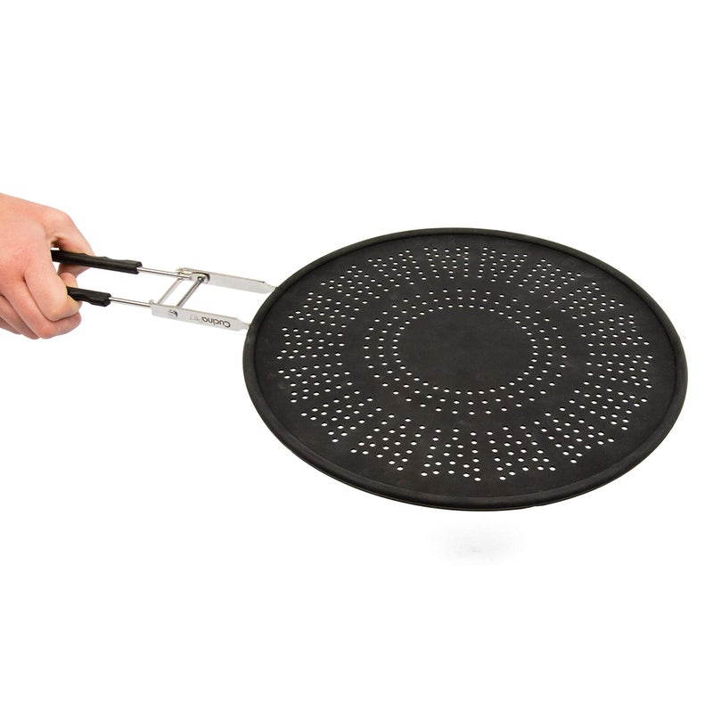 كوتشينا برو شاشة رش السيليكون - متعددة الاستخدام مقاس Xl 11.5 بوصة واقي ومصفاة للزيوت والشحوم مع مقبض قابل للطي لسهولة التخزين - تناسب معظم مقالي المطبخ هدية رائعة - Image 4