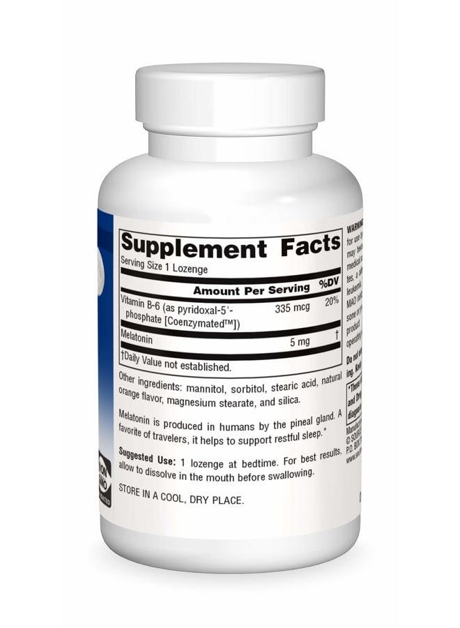 Source Naturals Melatonin, Dietary Supplement That Supports Sleep* 5 mg - 200 Orange Flavored Lozenges - Image 3