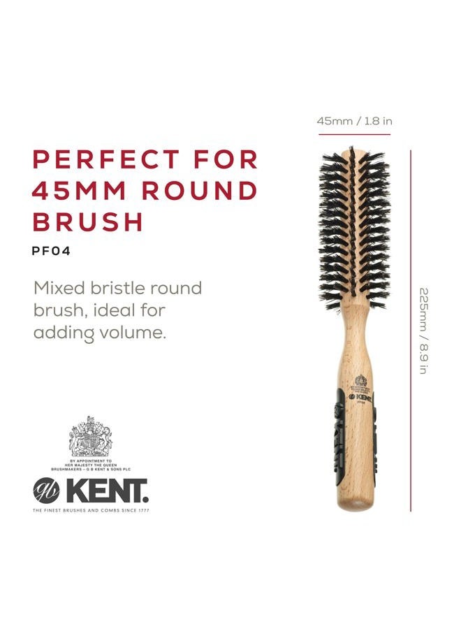 Kent PF04 Small Round Curling Brush with Hard Natural Boar Bristle- Hair Drying Brush, Round Hair Brush, and Blowout Brush - Small Round Brush for Dry Hair - For Shoulder Length or Shorter Hair - Image 2