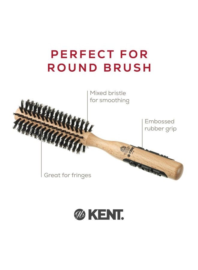 Kent PF04 Small Round Curling Brush with Hard Natural Boar Bristle- Hair Drying Brush, Round Hair Brush, and Blowout Brush - Small Round Brush for Dry Hair - For Shoulder Length or Shorter Hair - Image 4