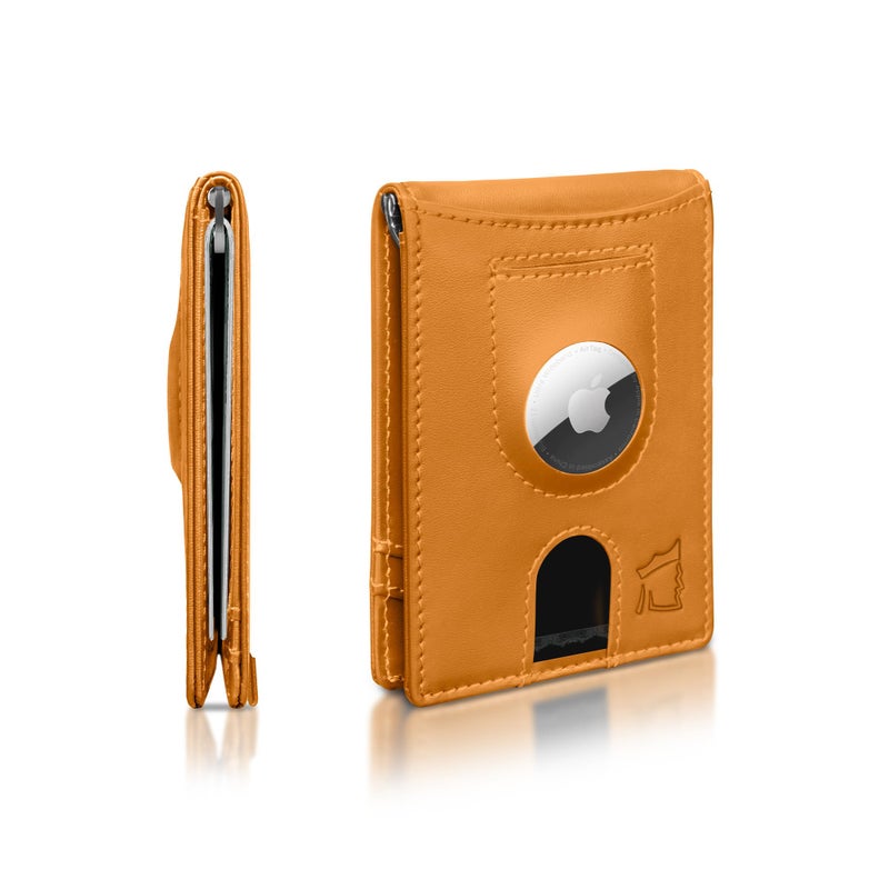 Kingly Trace Airtag Wallet for Men Smart RFID Blocking Leather Wallet with Airtag Holder Money Clip Minimalist Trackable Design with Pull Tab Secure Wallets - Image 2