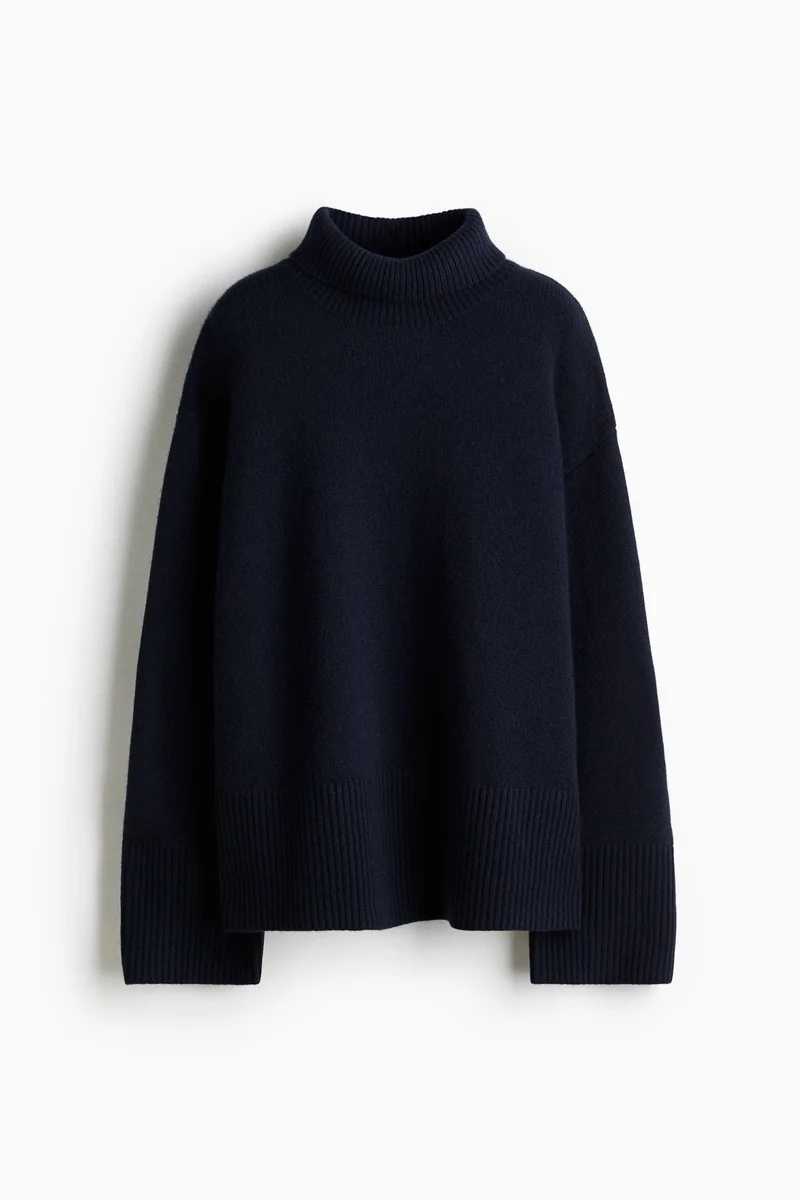 H&M Cashmere-blend polo-neck jumper