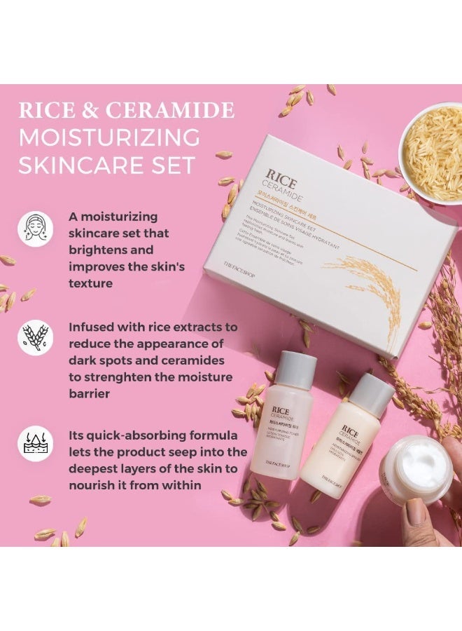 THE FACE SHOP Rice and Ceramide Moisturizing Skincare And Cream Set, 75 Ml - Image 2
