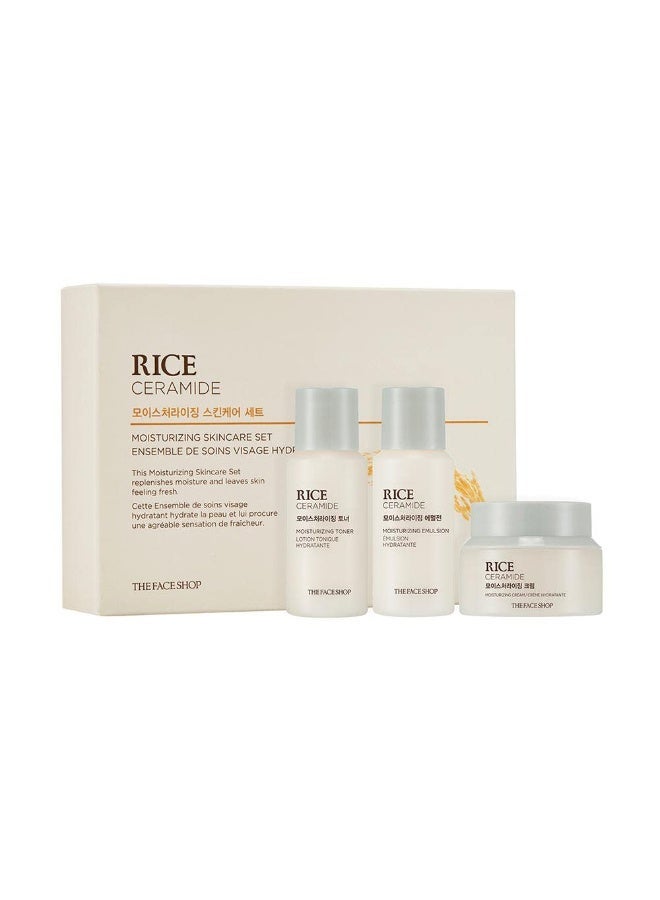 THE FACE SHOP Rice and Ceramide Moisturizing Skincare And Cream Set, 75 Ml - Image 1