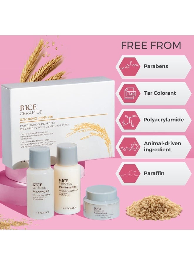 THE FACE SHOP Rice and Ceramide Moisturizing Skincare And Cream Set, 75 Ml - Image 4
