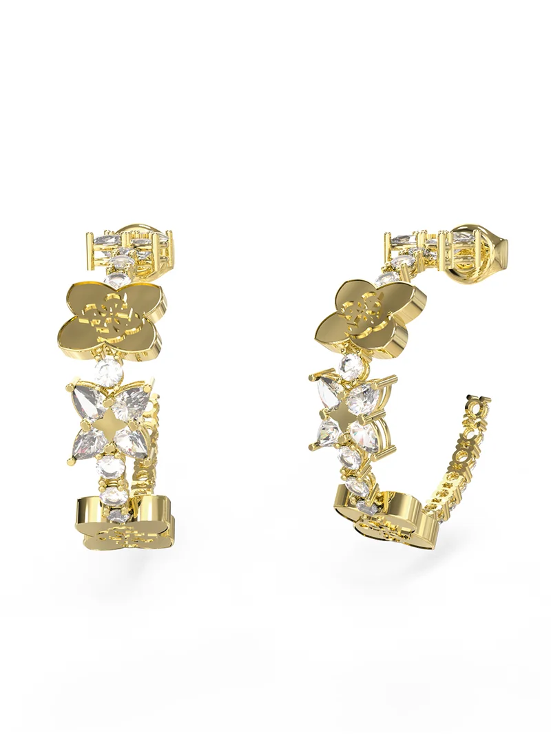 GUESS Wild Flower Logo Earrings