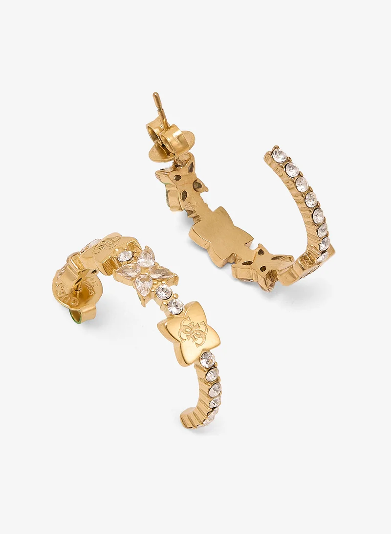 GUESS Wild Flower Logo Earrings