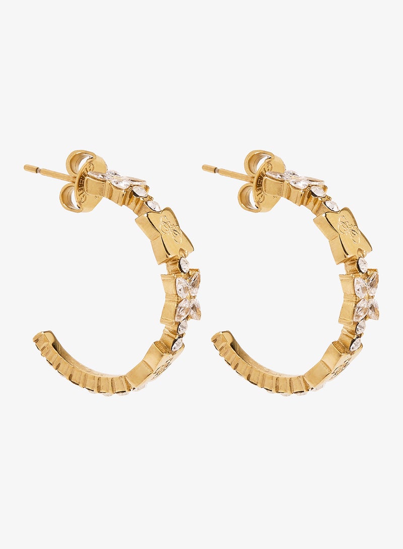 GUESS Wild Flower Logo Earrings - Image 1