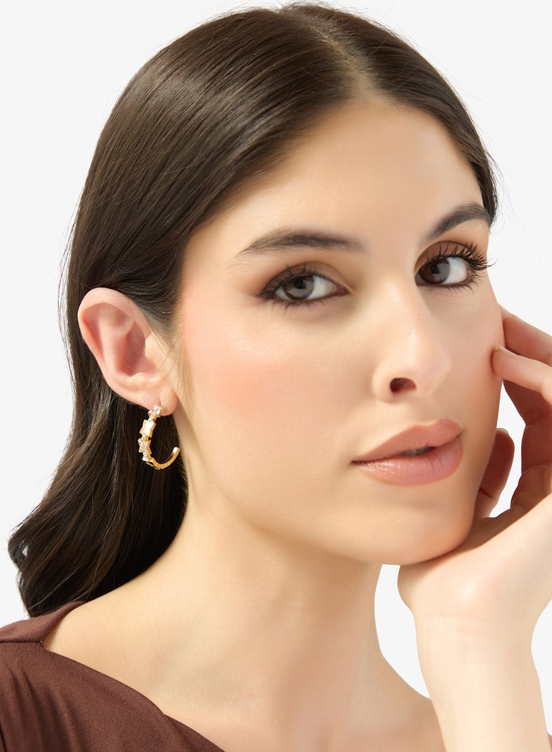 GUESS Wild Flower Logo Earrings - Image 4