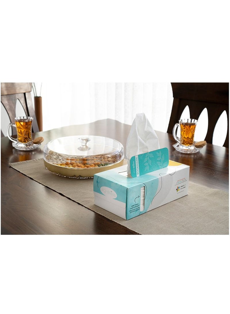 AQMBless High Quality   Facial Tissue Box 2-ply 200 sheets- Multi-Use Box with Bookmark, Ruler, Recipes, Level Indicator, 5 Boxes x 200 Tissues Per Box (1000 tissues) - Image 3