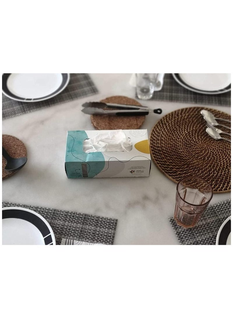 AQMBless High Quality   Facial Tissue Box 2-ply 200 sheets- Multi-Use Box with Bookmark, Ruler, Recipes, Level Indicator, 5 Boxes x 200 Tissues Per Box (1000 tissues) - Image 4