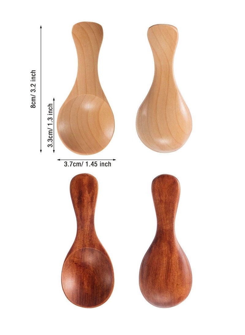 Y&D 20 Pieces Small Wooden Spoons Mini Condiments Sugar Seasoning Salt Honey Teaspoon Coffee Tea Jam Mustard Ice Cream Wood - Image 5