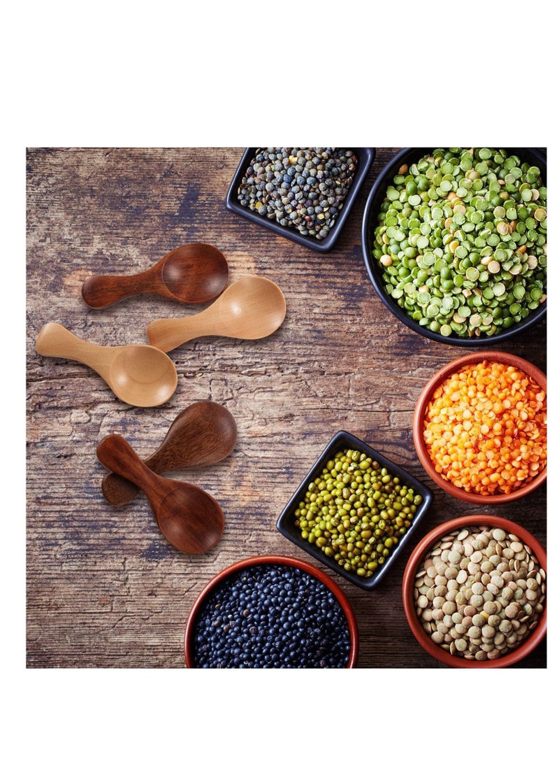 Y&D 20 Pieces Small Wooden Spoons Mini Condiments Sugar Seasoning Salt Honey Teaspoon Coffee Tea Jam Mustard Ice Cream Wood - Image 2