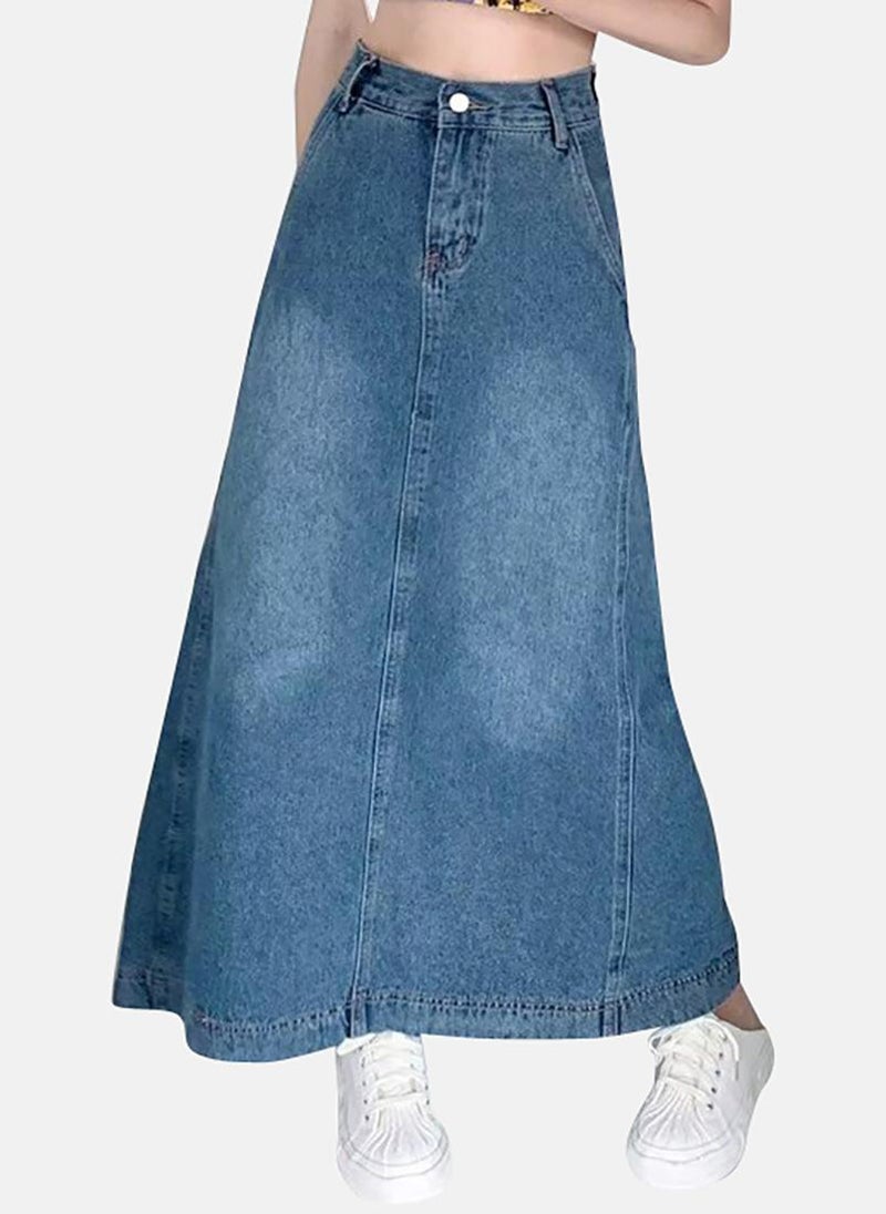 YUNIQEE Blue A-Line Maxi Skirts - Image 1