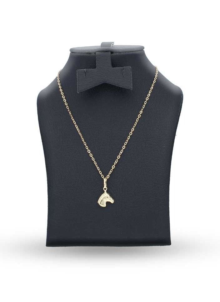 FK Jewellers - Gold Necklace (Chain with Horse Pendant) 18KT - FKJNKL18KU1117 - Image 1