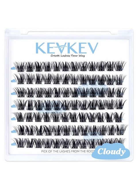 Lash Clusters 84 Pcs Cluster Lashes Eyelash Clusters DIY Cluster Eyelash Extensions Individual Lashes Soft and Comfortable (Cloudy,C-10mm)