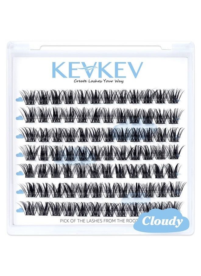 KevKev - Lash Clusters 84 Pcs Cluster Lashes Eyelash Clusters DIY Cluster Eyelash Extensions Individual Lashes Soft and Comfortable (Cloudy,C-10mm) - Image 1