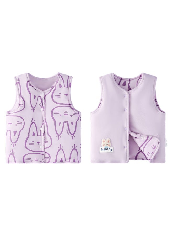 Doxilu Baby Vest Autumn Winter Cotton-padded Warm Waistcoat Children's Sleeveless Jacket Rabbit Fantasy Size 73