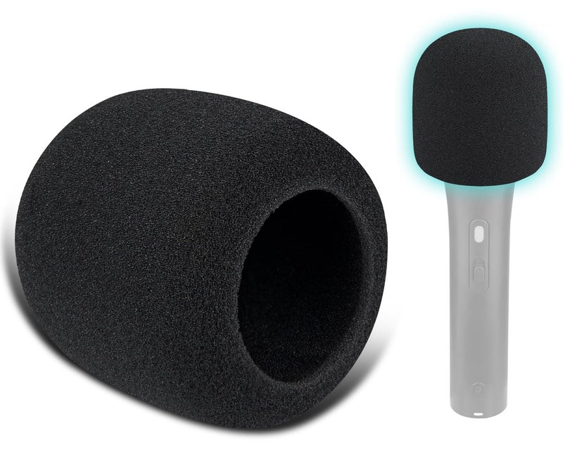 SoloWIT 2Pcs Microphones Pop Filter for Audio-Technica ATH ATR2100x-USB Cardioid Dynamic, Protective Mic Cover Windscreen Foam - Black - Image 1