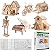 calary 3D Wooden Puzzle Simulation Animal Dinosaur Assembly DIY Model Toy for Kids and AdultsSet of 6 - Image 2
