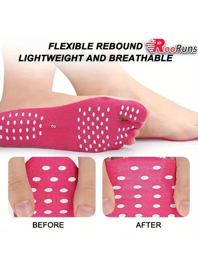 Black Anti Slip Insoles 5 Pairs for Beach Sports Portable Foot Pads Size S - Image 4