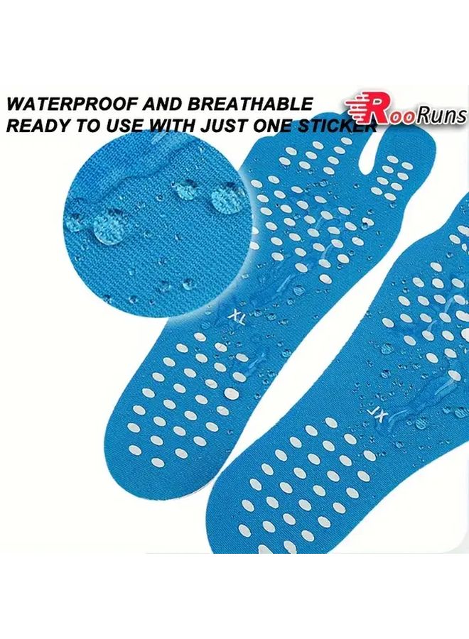 Black Anti Slip Insoles 5 Pairs for Beach Sports Portable Foot Pads Size S - Image 3
