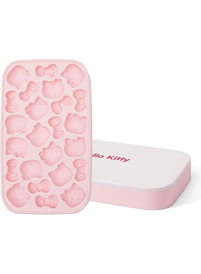 هالو كيتي قوالب ثلج سيليكون صغيرة لطيفة، قالب ثلج محكم الإغلاق على شكل قطة كرتونية مع غطاء، قوالب حلوى سيليكون، تزيين كعك عيد الميلاد، تزيين كب كيك بالشوكولاتة، أدوات خبز منزلية الصنع - Image 1
