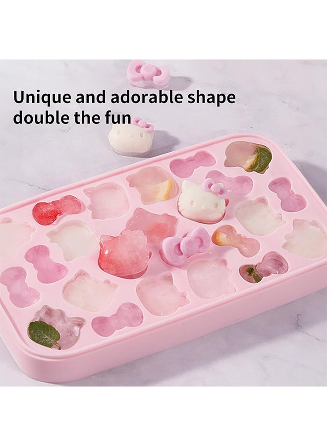 هالو كيتي قوالب ثلج سيليكون صغيرة لطيفة، قالب ثلج محكم الإغلاق على شكل قطة كرتونية مع غطاء، قوالب حلوى سيليكون، تزيين كعك عيد الميلاد، تزيين كب كيك بالشوكولاتة، أدوات خبز منزلية الصنع - Image 3