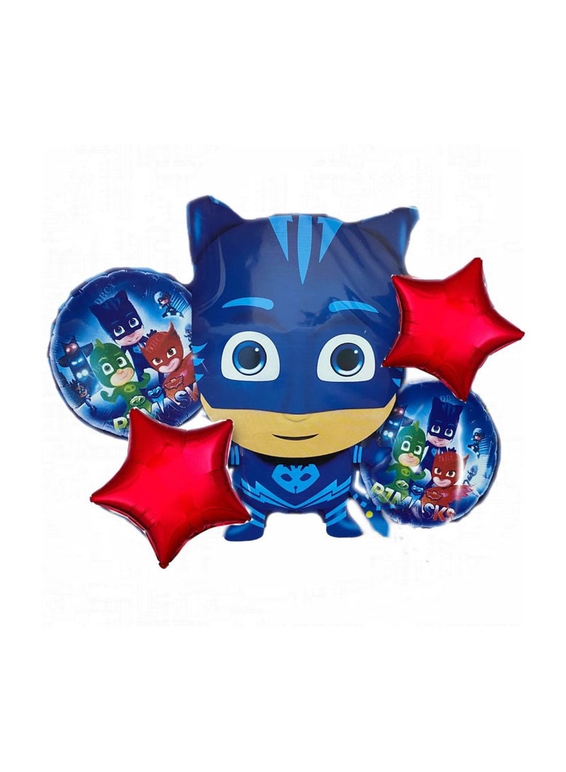 Highland 5-Piece PJ Mask Birthday Balloons for Birthday Party  - Image 2