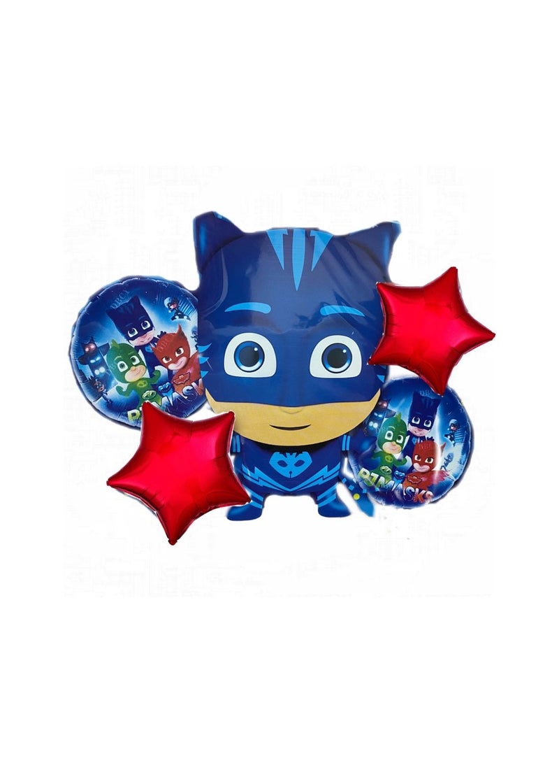 Highland 5-Piece PJ Mask Birthday Balloons for Birthday Party  - Image 1