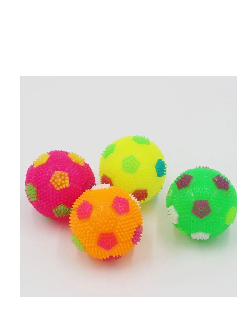 عدد ٤ كرة نطاطة مضيئة للاطفال،كرات وامضة ليد وتصدر صوتا- لعبة ممتعة للاطفال - Image 3