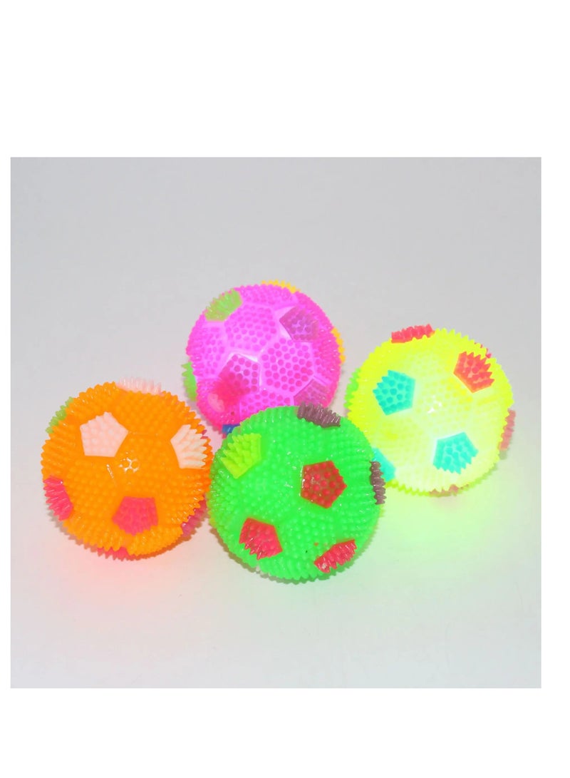 عدد ٤ كرة نطاطة مضيئة للاطفال،كرات وامضة ليد وتصدر صوتا- لعبة ممتعة للاطفال - Image 2