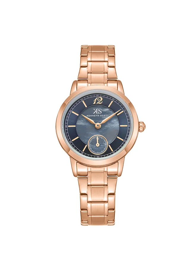 كينيث سكوت Kenneth Scott Women's Blue Dial Analog Watch - K23538-RBKML