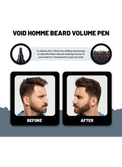 VOID Homme VOID Homme Men's Beard Filler Kit - Instant Beard Pencil & Liner, Waterproof Pen for Easy Beard Filling (Pack of 4, Black)  - Image 2