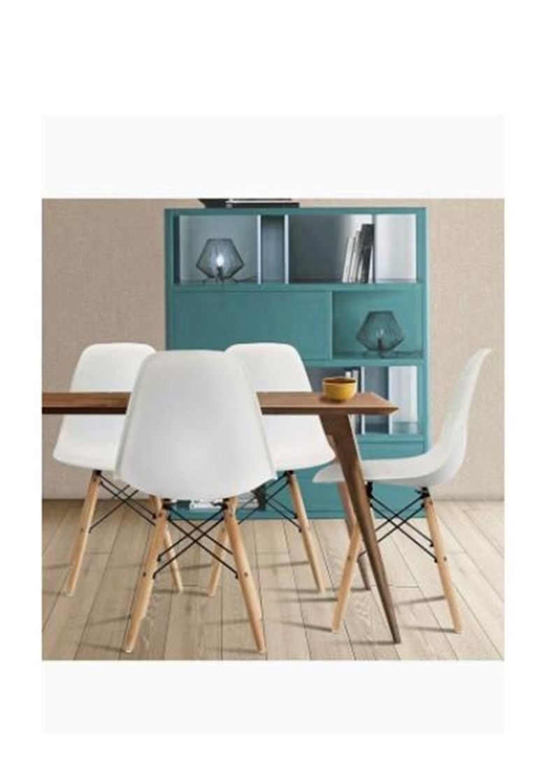 Dining Chair Modern Office Chair Kitchen Dining Side Chairs Lounge Shell Chair Living Room Chair with Plastic Seat for Kitchen