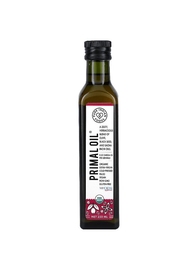 Pure Indian Foods Pure Indian Foods, Organic Cold Pressed Extra-Virgin Primal Oil, 250 ml  - Image 1