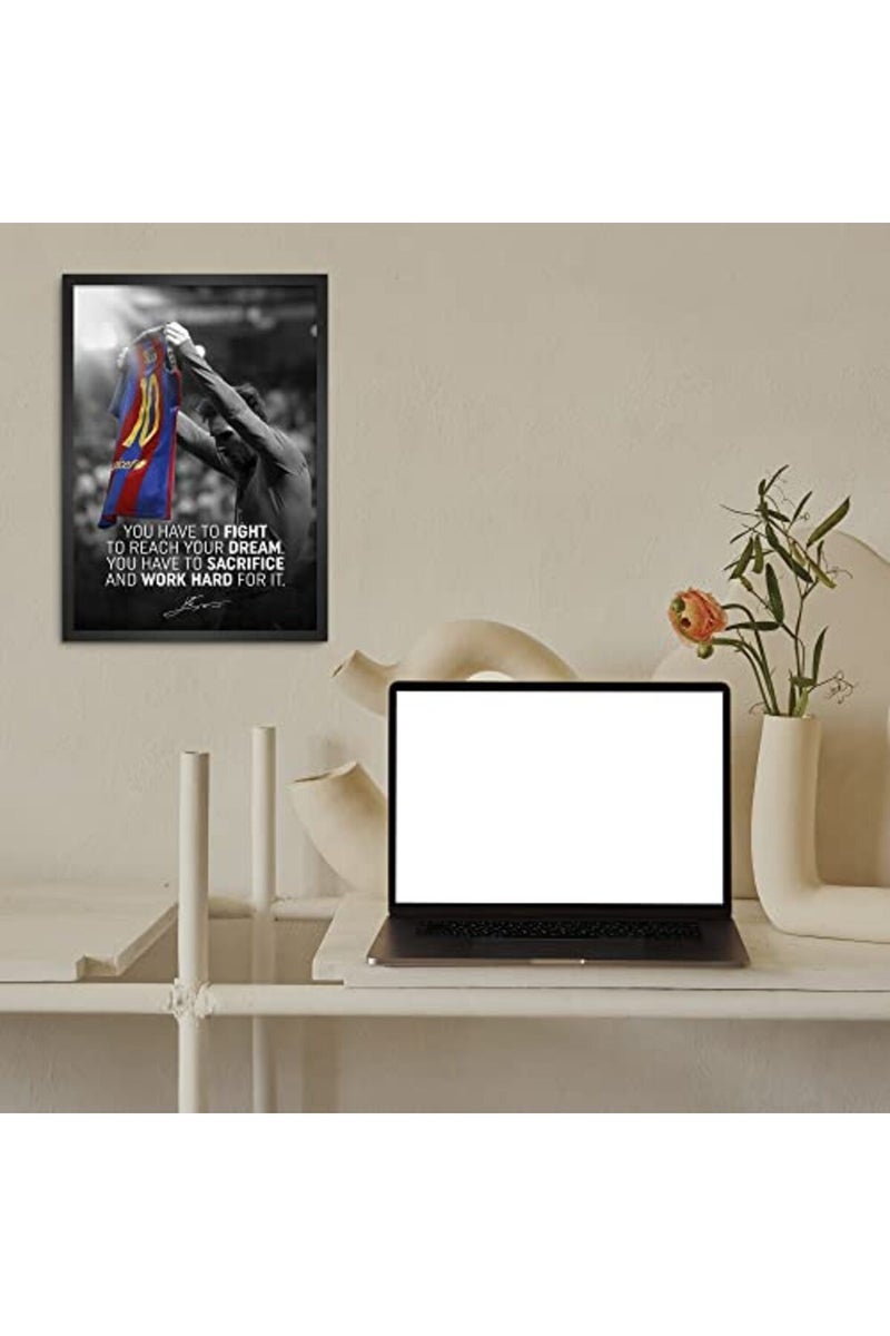 LAMRON Lionel Messi Barcelona Framed Wall Art Poster - Image 2
