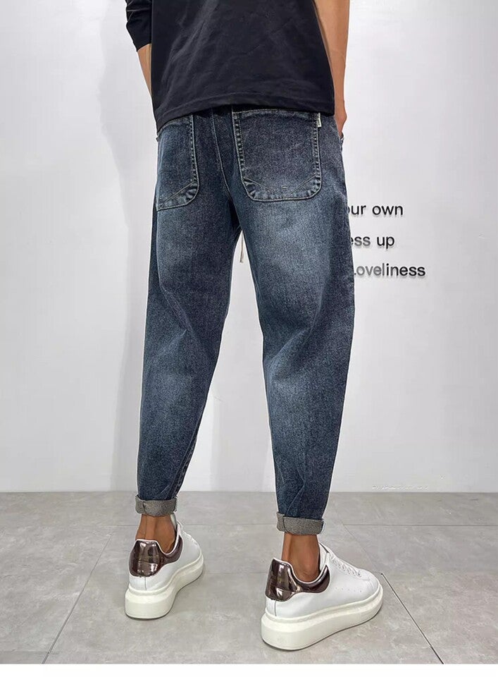 Unisex Classic Denim Jeans Loose Fit Daily Outdoor Wear - Image 4