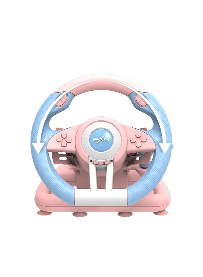 PXN V3 PRO Racing Wheel B-V3PRO-V01-2306 -Blue Pink - Image 3