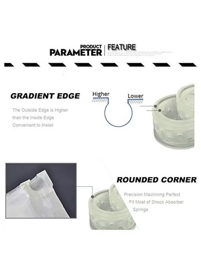 XiuWoo 2 Packs Car Shock Absorber, Automotive Suspension Shock Absorber,B Type Universal Car Shock Buffer Power Cushion Coil Spring Spacer - Image 3